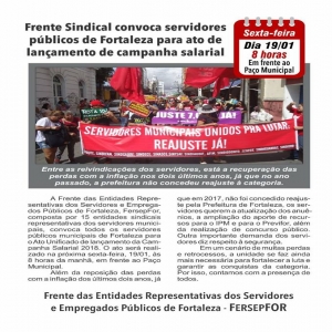 Ato Unificado da Frente Sindical.